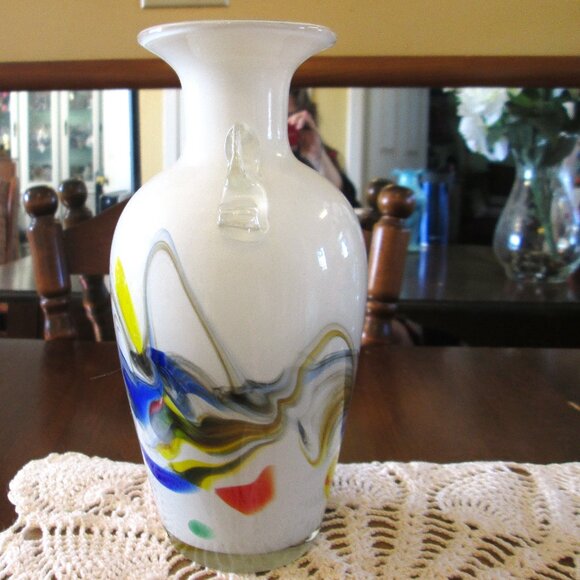 Vintage Art glass "Snowflake" series by Dalian Glass Co. circa 1960s - Picture 2 of 6